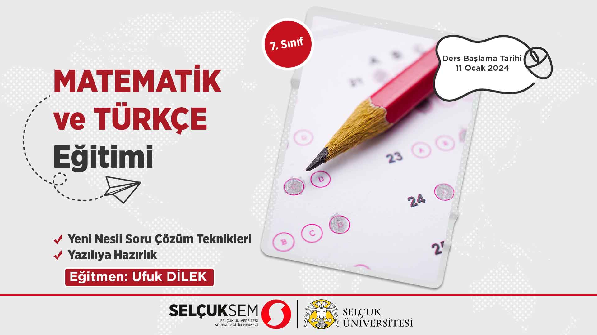 7. Sınıf Matematik ve Türkçe Kursu 